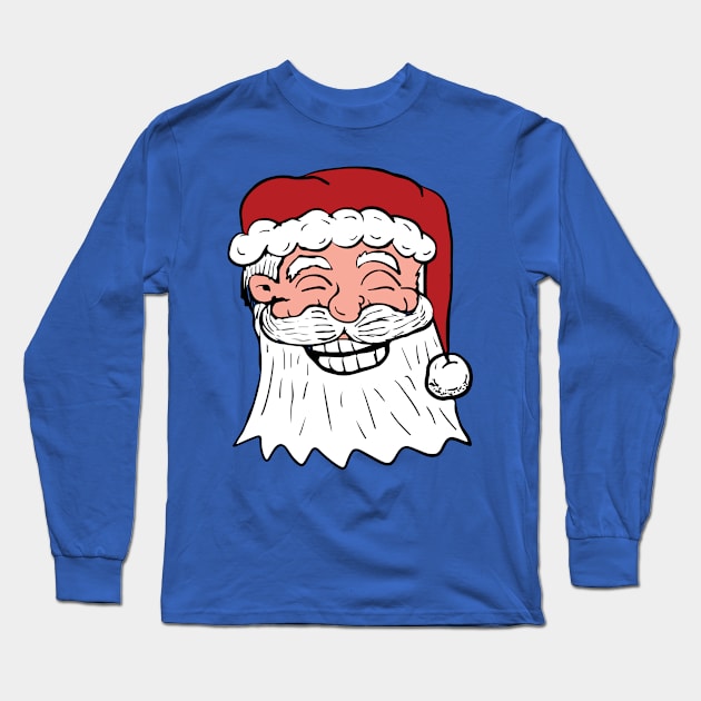 Grinning Santa Long Sleeve T-Shirt by Eric03091978